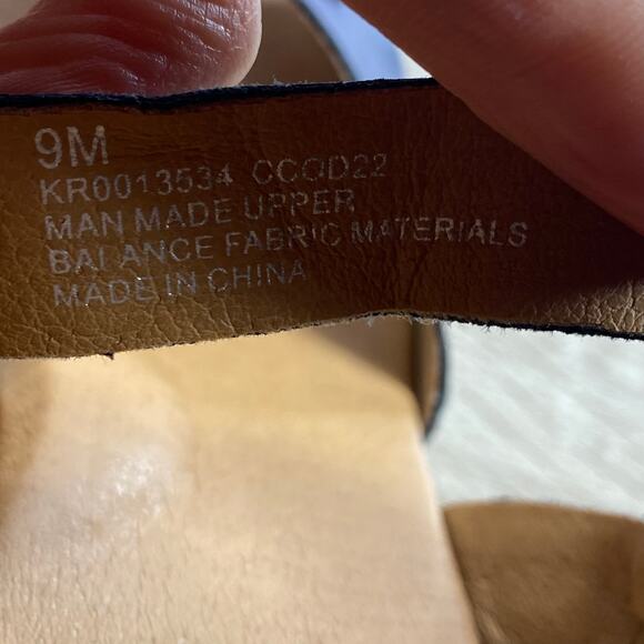 Korks Bagley Platform Chunky Heel Sandals Women's Size 9 Slingback Dark Blue - Picture 9 of 9